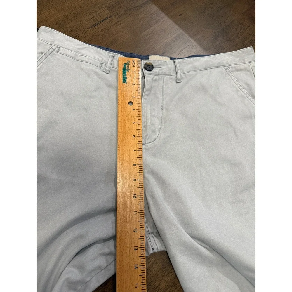 Jachs NY‎ Mens Gray Chino Shorts Size 36 Flat Front Cotton Blend Casual Summer